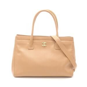 Chanel Executive Tote Bag Beige Leather